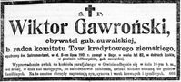 Nekrolog Wiktora Gawrońskiego