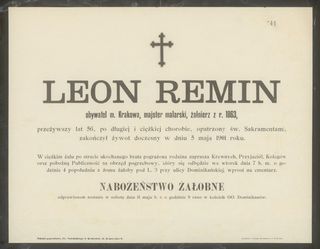 Zdjęcie powstańca styczniowego Leon Remin