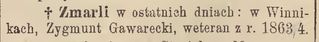 Zdjęcie powstańca styczniowego Zygmunt Gawarecki