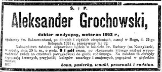 Zdjęcie powstańca styczniowego Aleksander Grochowski
