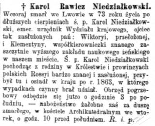 Zdjęcie powstańca styczniowego Karol Niedziałkowski