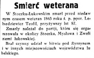 Zdjęcie powstańca styczniowego Teofil Lebiedziewcz
