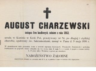 Zdjęcie powstańca styczniowego August Charzewski