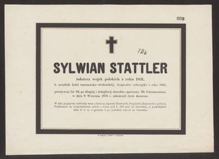 Zdjęcie powstańca styczniowego Sylwian Stattler
