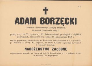 Zdjęcie powstańca styczniowego Adam Borzęcki