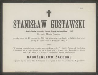 Zdjęcie powstańca styczniowego Stanisław Józef  Gustawski