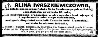 Zdjęcie powstańca styczniowego Alina Iwaszkiewiczówna