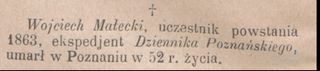 Zdjęcie powstańca styczniowego Wojciech Małecki