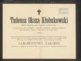Kłobukowski Tadeusz (1842 - 1902) 