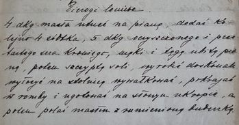 rękopis przepisu