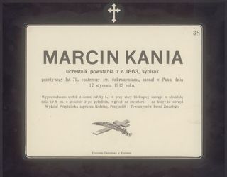 Zdjęcie powstańca styczniowego Marcin Kania