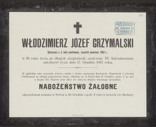Zdjęcie powstańca styczniowego Józef Włodzimierz Grzymalski