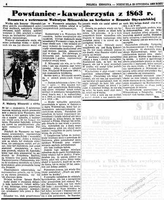 Zdjęcie powstańca styczniowego Walenty Milczarski