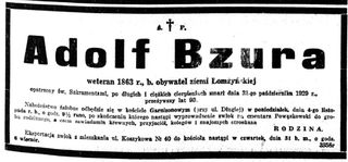 Zdjęcie powstańca styczniowego Adolf Bzura