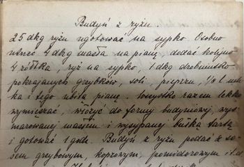 rękopis przepisu