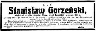 Zdjęcie powstańca styczniowego Stanisław Gorzeński