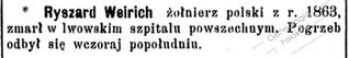 Zdjęcie powstańca styczniowego Ryszard Weirich