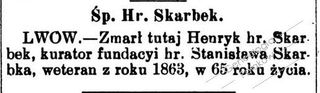 Zdjęcie powstańca styczniowego Henryk Skarbek