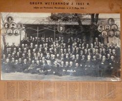 Bronisław Carossi wśród weteranów w 1916 r
