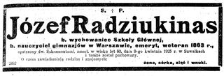 Zdjęcie powstańca styczniowego Józef Radziukinas