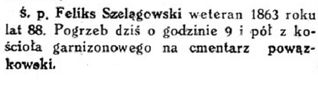 Zdjęcie powstańca styczniowego Feliks Szelągowski