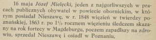Zdjęcie powstańca styczniowego Józef Mielęcki