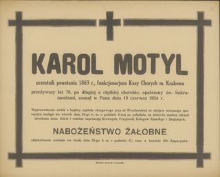 Zdjęcie powstańca styczniowego Karol  Motyl