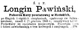 Zdjęcie powstańca styczniowego Longin Wincenty Pawiński