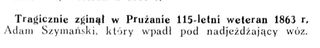 Zdjęcie powstańca styczniowego Adam Szymański