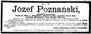 Zdjęcie powstańca styczniowego Józef Poznański