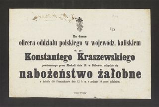 Zdjęcie powstańca styczniowego Konstanty Kraszewski