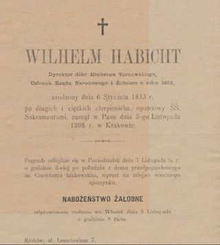 Zdjęcie powstańca styczniowego Jan Filip Wilhelm Henryk (używane imię Wilhelm) Habicht 