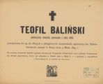 Baliński Teofil ( - 1893) Baliński Teofil ( - 1893)