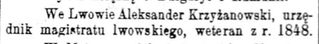 Zdjęcie powstańca styczniowego Aleksander Krzyżanowski