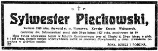 Zdjęcie powstańca styczniowego Sylwester Piechowski