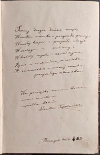 Kartka z pamiętnika Jerzego Grudnickiego