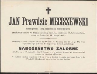 Zdjęcie powstańca styczniowego Jan Meciszewski h. Prawdzic