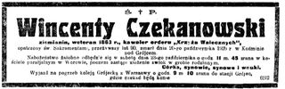 Zdjęcie powstańca styczniowego Wincenty Czekanowski