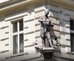 Austria , Wiedeń . Pomnik Kulczyckiego przy ulicy  Kolschitzkygasse .
