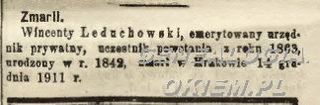 Zdjęcie powstańca styczniowego Wincenty Leduchowski