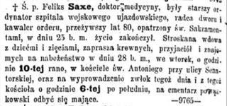 Zdjęcie powstańca styczniowego Feliks Saxe