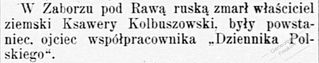 Zdjęcie powstańca styczniowego Franciszek Ksawery Kolbuszowski