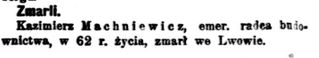 Zdjęcie powstańca styczniowego Kazimierz Machniewicz
