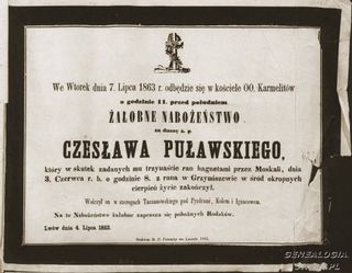 Zdjęcie powstańca styczniowego Czesław Puławski