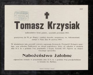 Zdjęcie powstańca styczniowego Tomasz Krzysiak