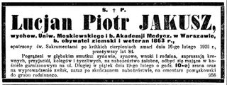Zdjęcie powstańca styczniowego Lucjan Piotr Jakusz