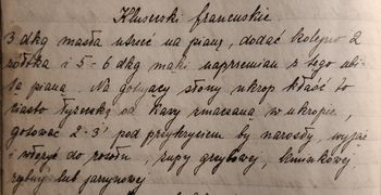 rękopis przepisu
