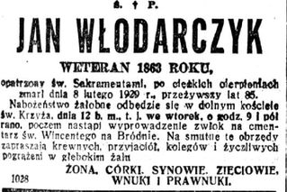 Zdjęcie powstańca styczniowego Jan Włodarczyk