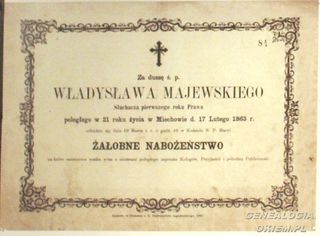 Zdjęcie powstańca styczniowego Władysław (1) Majewski