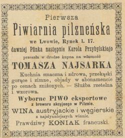 Reklama restauracji Najsarka